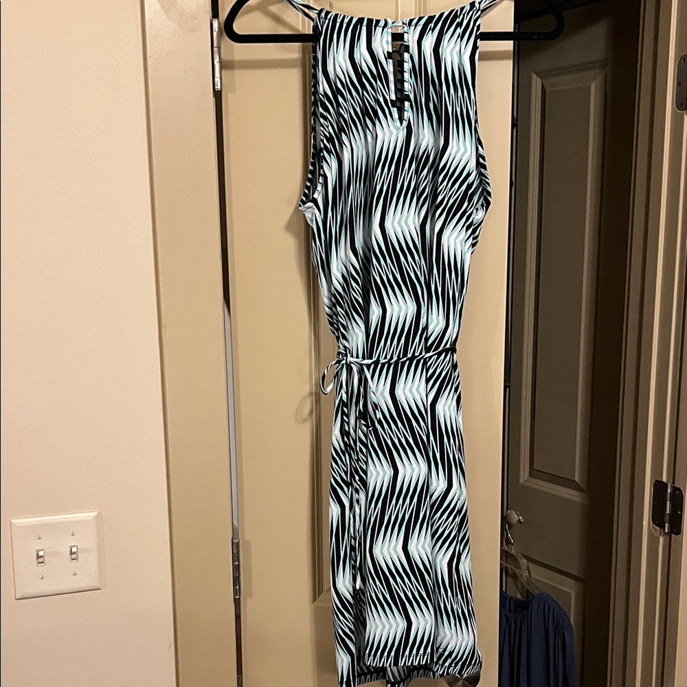 Banana Republic Striped Blue and White Dress